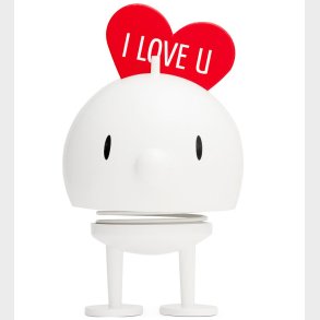 Hoptimist Love Bumble - Medium - 12 cm - Hvid