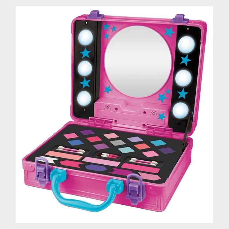 Shimmer N Sparkle Sminkekuffert m. Lys - Pink