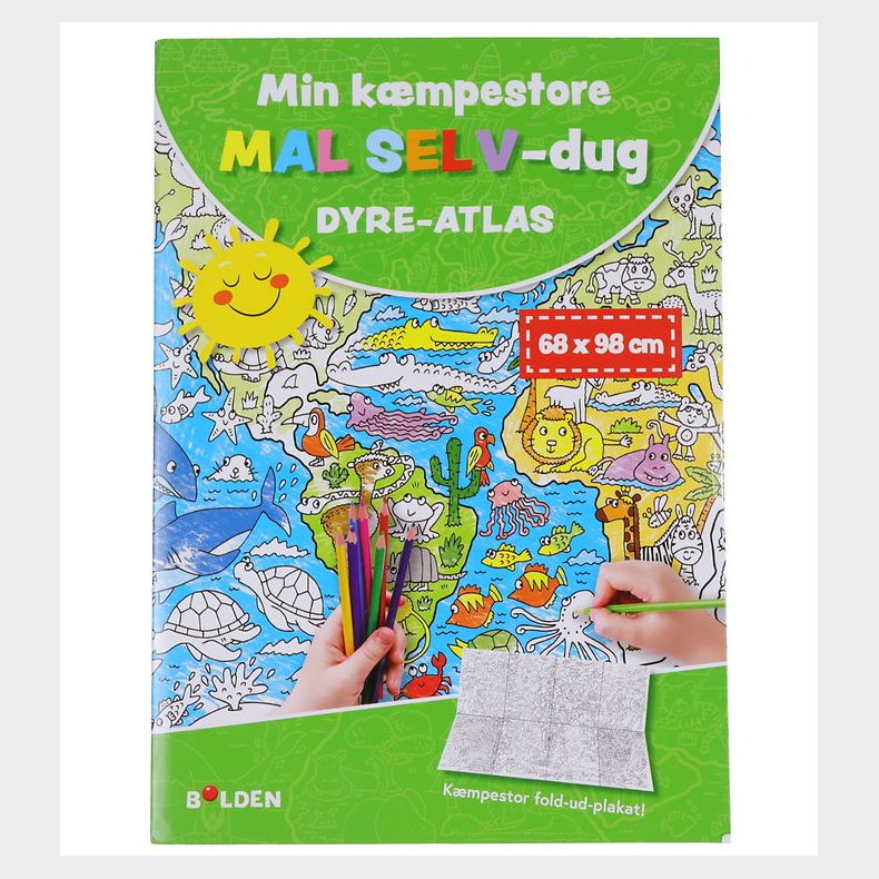 Forlaget Bolden Min Kmpestore Mal Selv-Dug - Dyre-Atlas