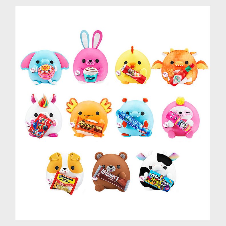 Snackles Bamse - Assorteret - Plush Small - Mini Brands - 14 cm