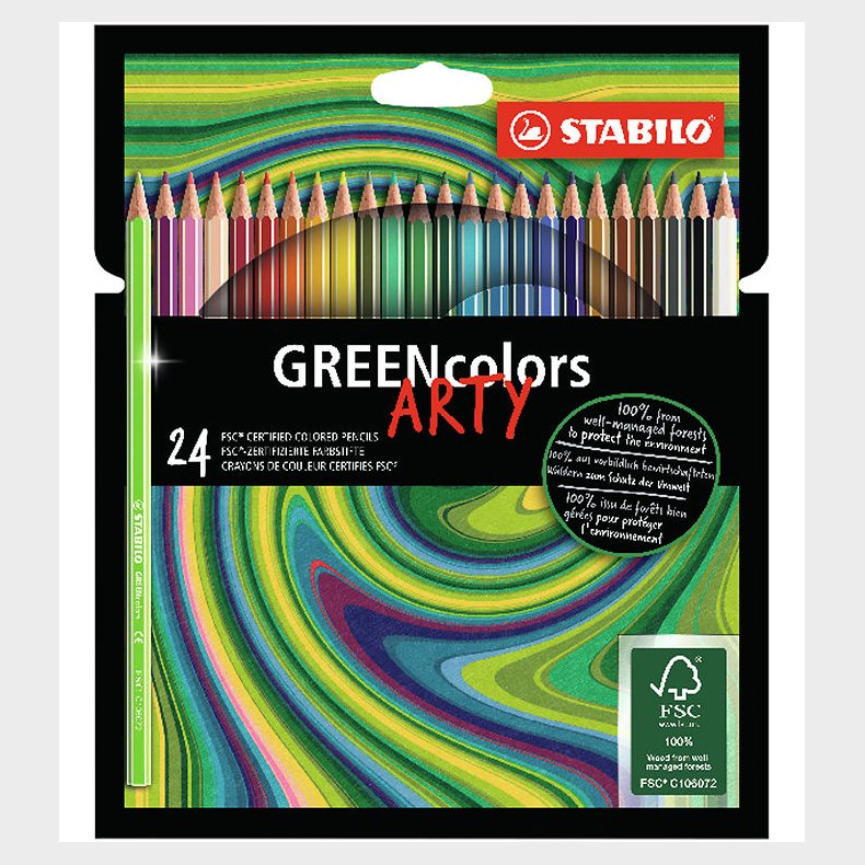 Stabilo Farveblyanter - GreenColors Arty - 24 Stk. - Multifarvet