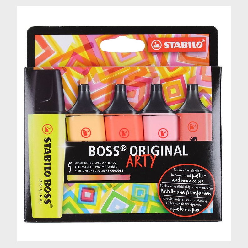 Stabilo Overstregningstuscher - Boss - 5 Stk - Warm Colors - Mul