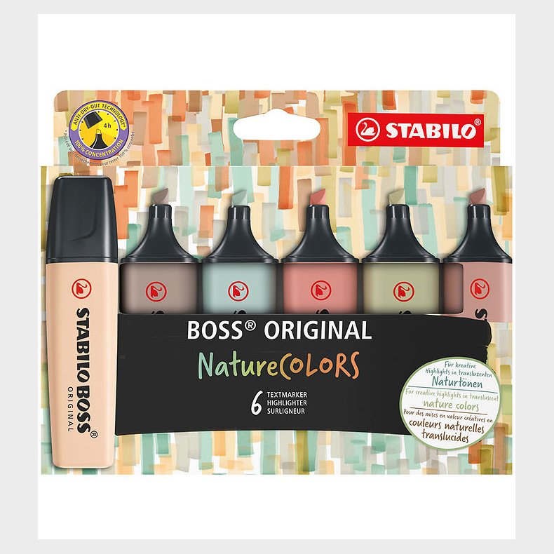 Stabilo Overstregningstuscher - Boss - 6 stk - Nature Colors
