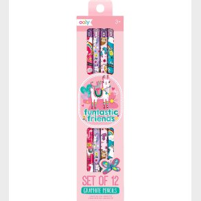 Ooly Blyanter - 12 stk - Graphite - Funtastic Friends