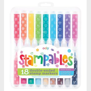 Ooly Dobbeltsidede Tuscher - 18 stk - Stampables