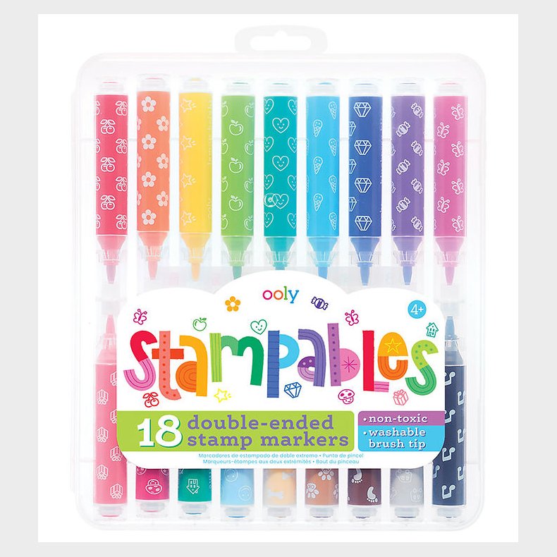 Ooly Dobbeltsidede Tuscher - 18 stk - Stampables