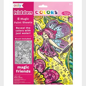 Ooly Magiske Maleark - Hidden Colors - 8 Stk. - Magic Friends