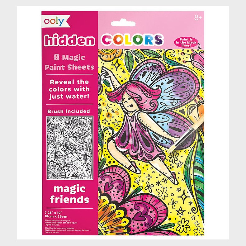 Ooly Magiske Maleark - Hidden Colors - 8 Stk. - Magic Friends