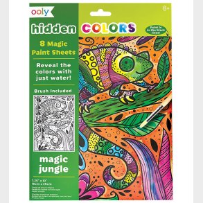 Ooly Magiske Maleark - Hidden Colors - 8 Stk. - Magic Jungle