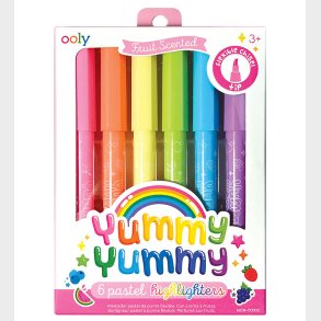 Ooly Overstregningstuscher m. Frugtduft - 6 stk - Yummy Yummy