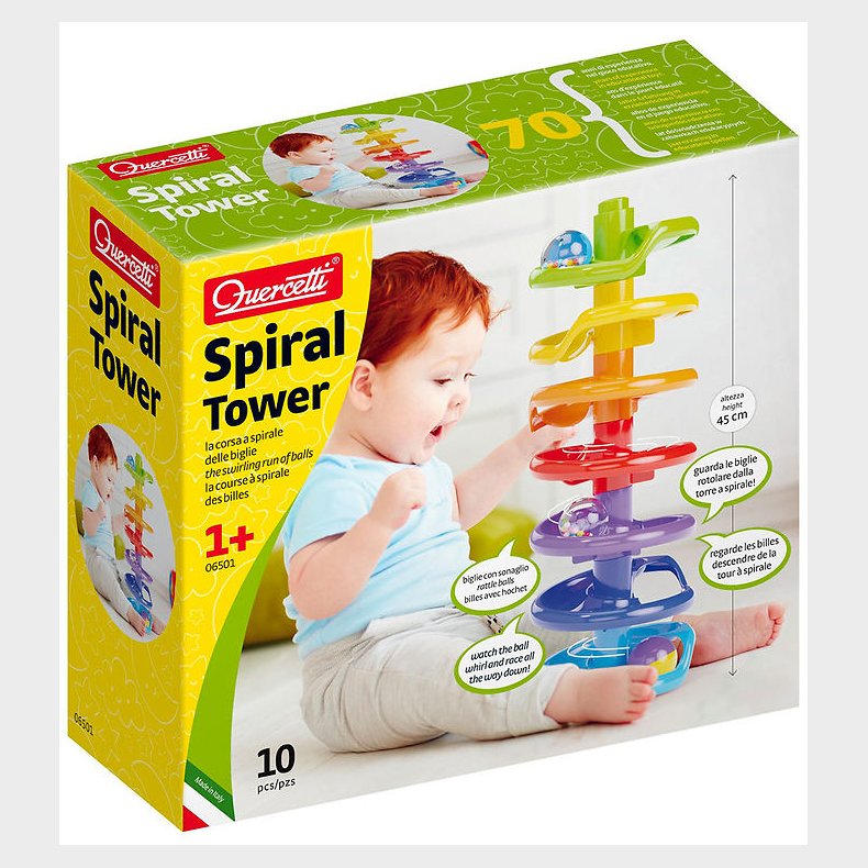 Quercetti Kuglebane - Spiral Tower - 10 Dele - 6501