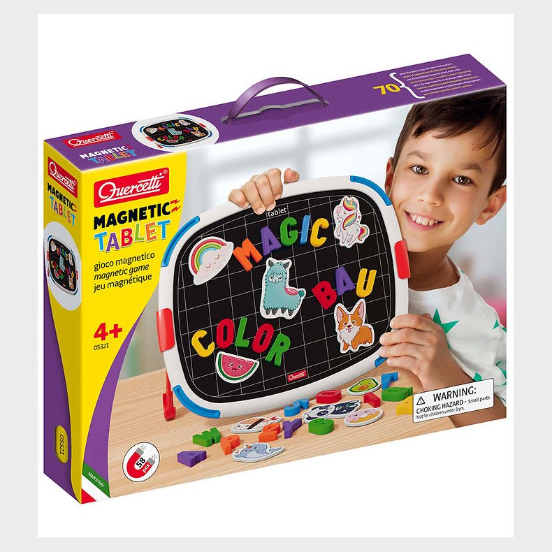 Quercetti Magnetisk Tavle - Bogstaver/Figurer - 58 Dele - 5321