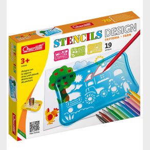 Quercetti Skabelon-st - Bondegrd - 19 Dele - 02645