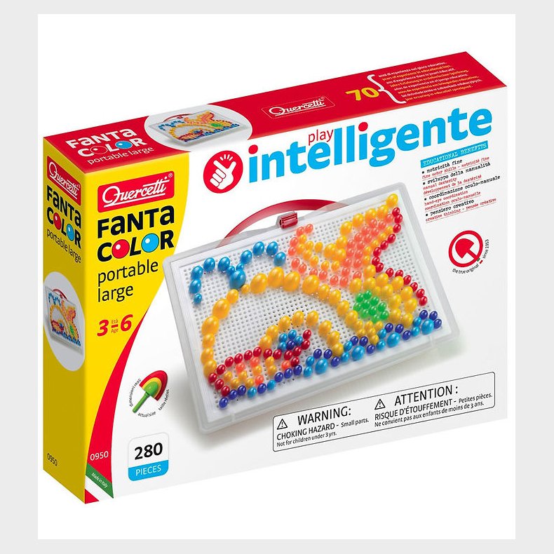 Quercetti Stiftmosaik - Fantacolor Portable - 280 Dele - 950