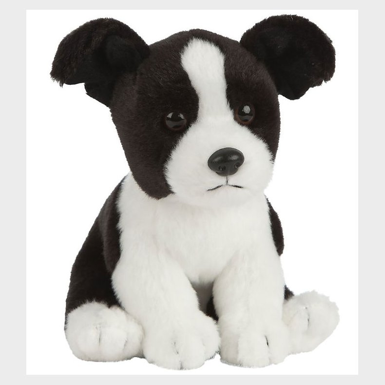 Living Nature Bamse - 21x13 cm - Border Collie-hvalp - Sort/Hvid