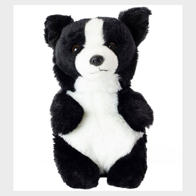 Living Nature Bamse - 18x10 cm - Baby Border Collie - Sort/Hvid