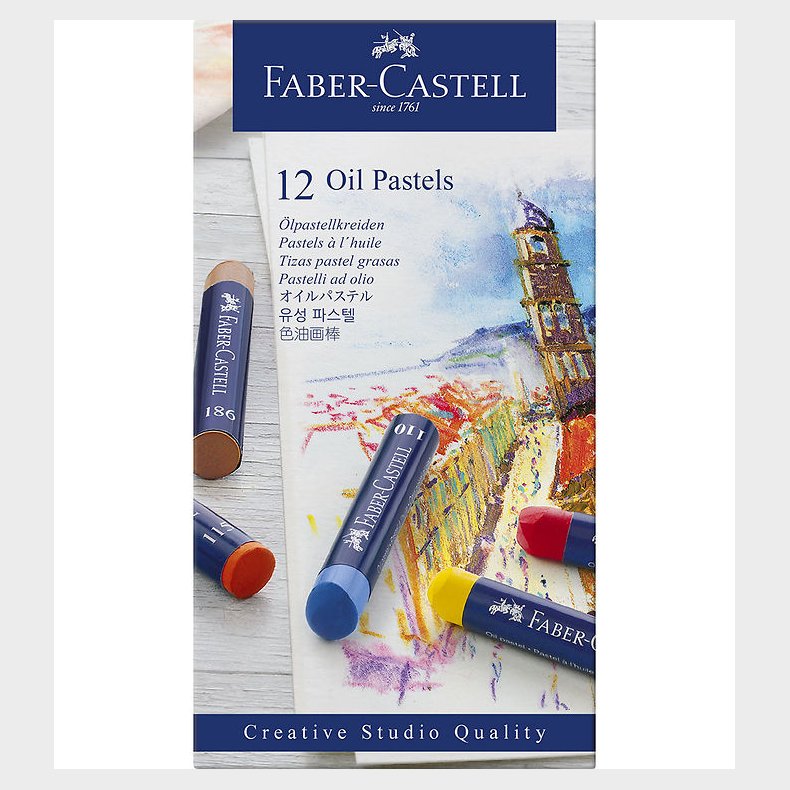 Faber-Castell Fedtfarver - 12 stk