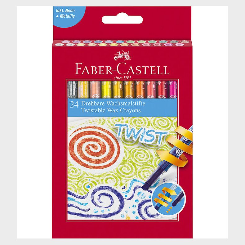 Faber-Castell Farvekridt - Twistable - 24 stk