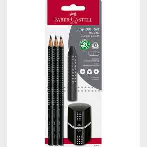 Faber-Castell Blyantst - Grip - 5 Dele - Sort