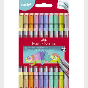 Faber-Castell Tuscher - Dobbelt Tyk/Tynd - 10 stk - Pastel