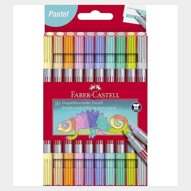 Faber-Castell Tuscher - Dobbelt Tyk/Tynd - 10 stk - Pastel