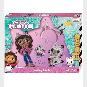 Hama Midi Perler - 4000 stk. + 2 Plader - Gabby's Dukkehus