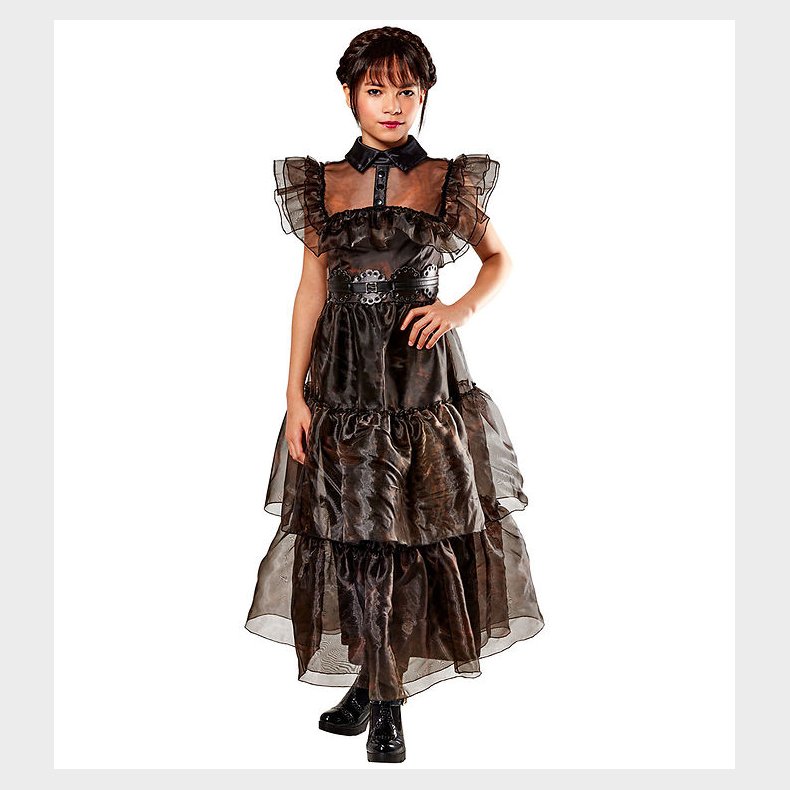 Rubies Udkldning - Wednesday Addams Deluxe Rave'N Dress