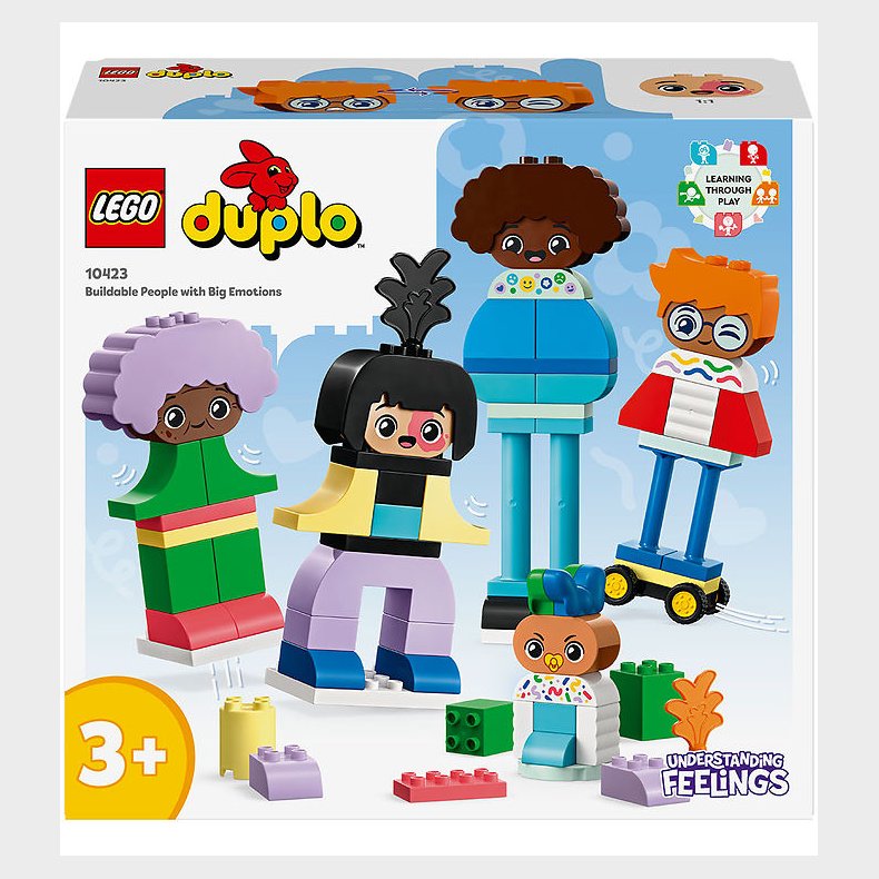 LEGO DUPLO - Byg Selv-personer Med Store Flelser 10423 - 71 Dele