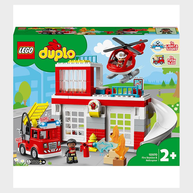 LEGO DUPLO - Brandstation Og Helikopter 10970 - 117 Dele