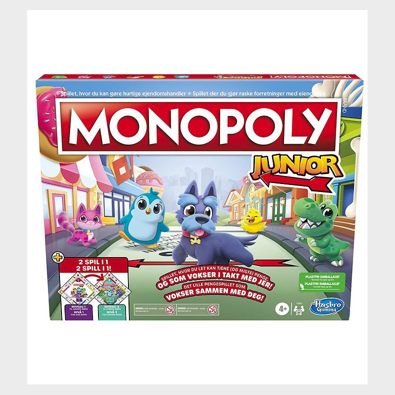 Hasbro Brtspil - Monopoly Junior - 2-i-1