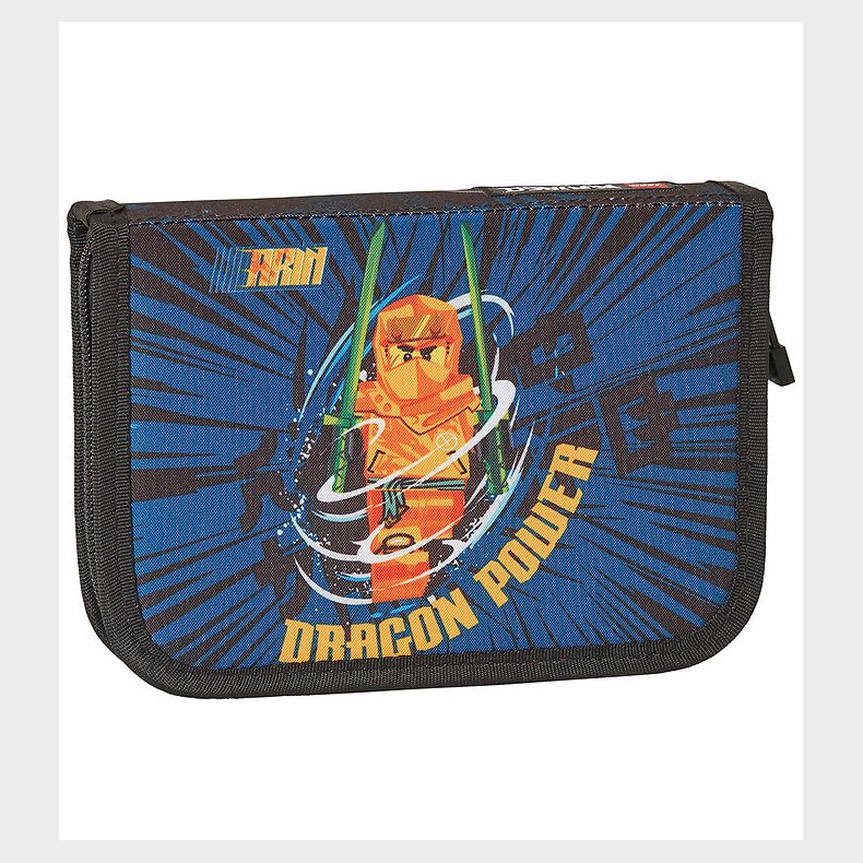 LEGO Ninjago Penalhus m. Indhold - Sort/Bl m. Print