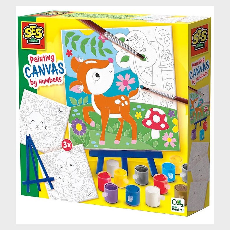 SES Creative Mal Efter Nummer - Skovens Dyr