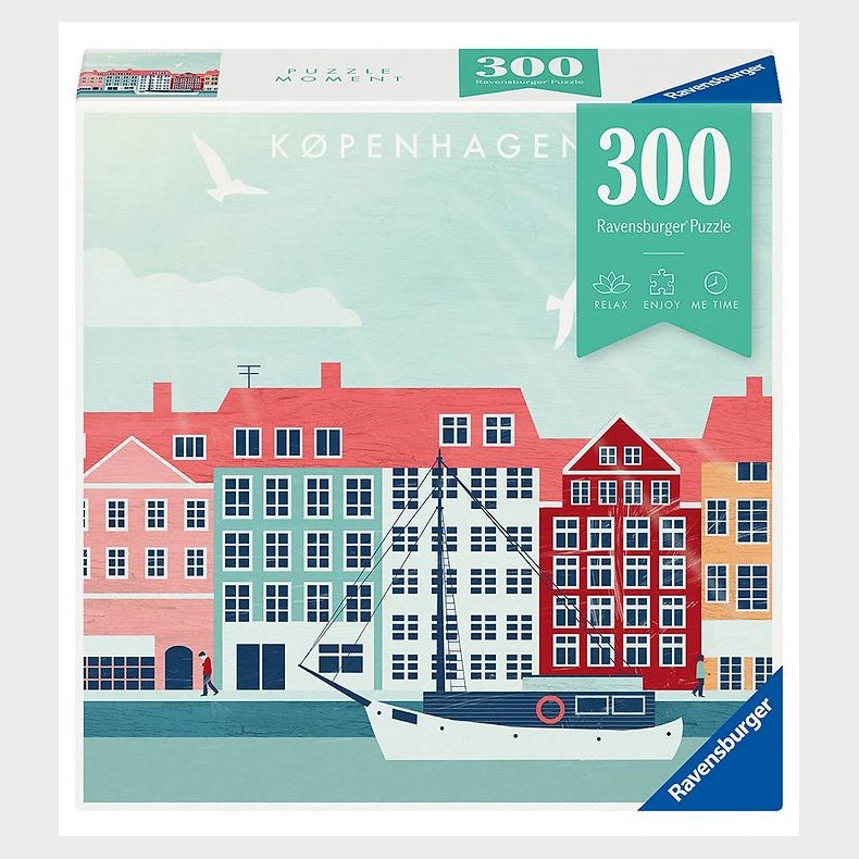 Ravensburger Puslespil - 300 Brikker - Kbenhavn By