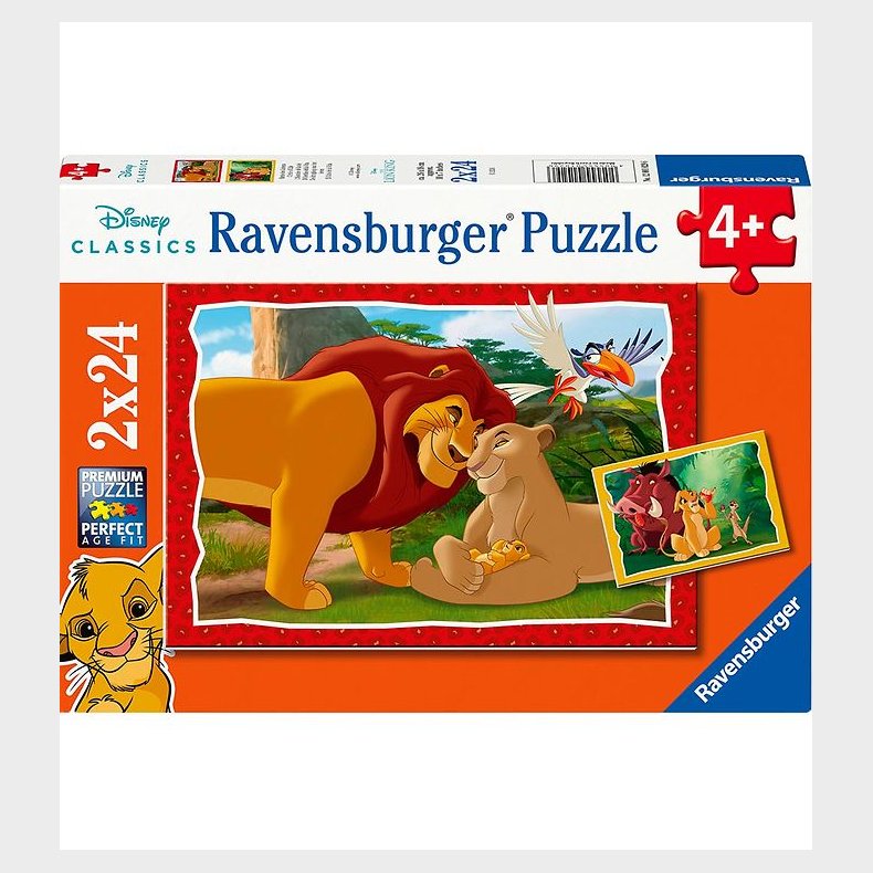 Ravensburger Puslespil - 2x24 Brikker - The Lion King