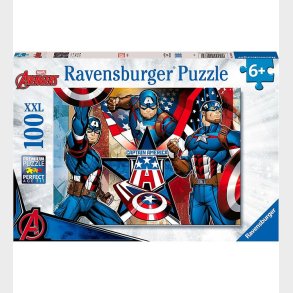 Ravensburger Puslespil - 100 Brikker - Marvel Captain America