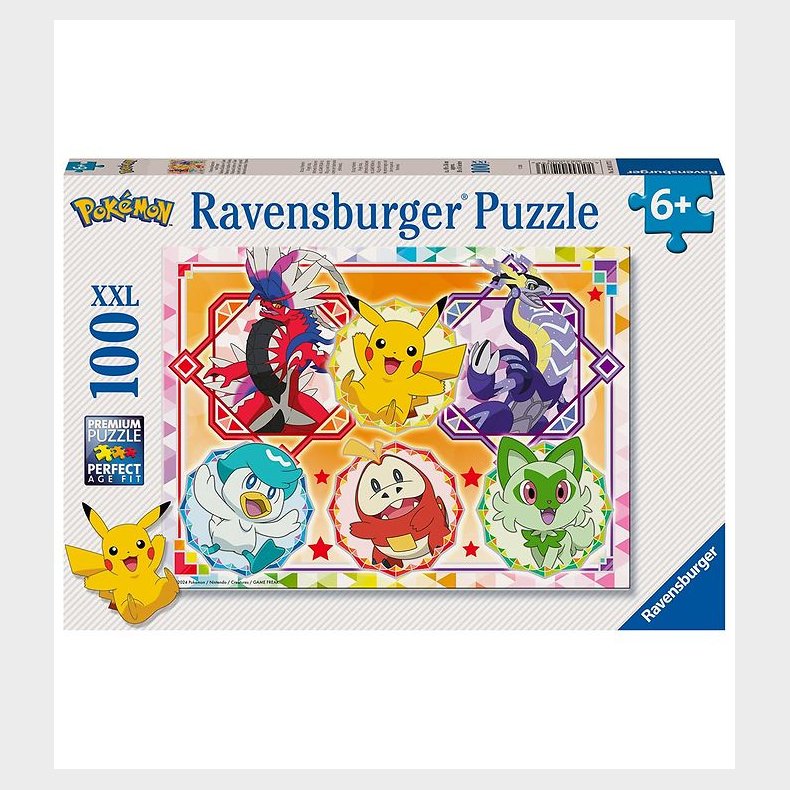 Ravensburger Puslespil - 100 Brikker - Pok&eacute;mon