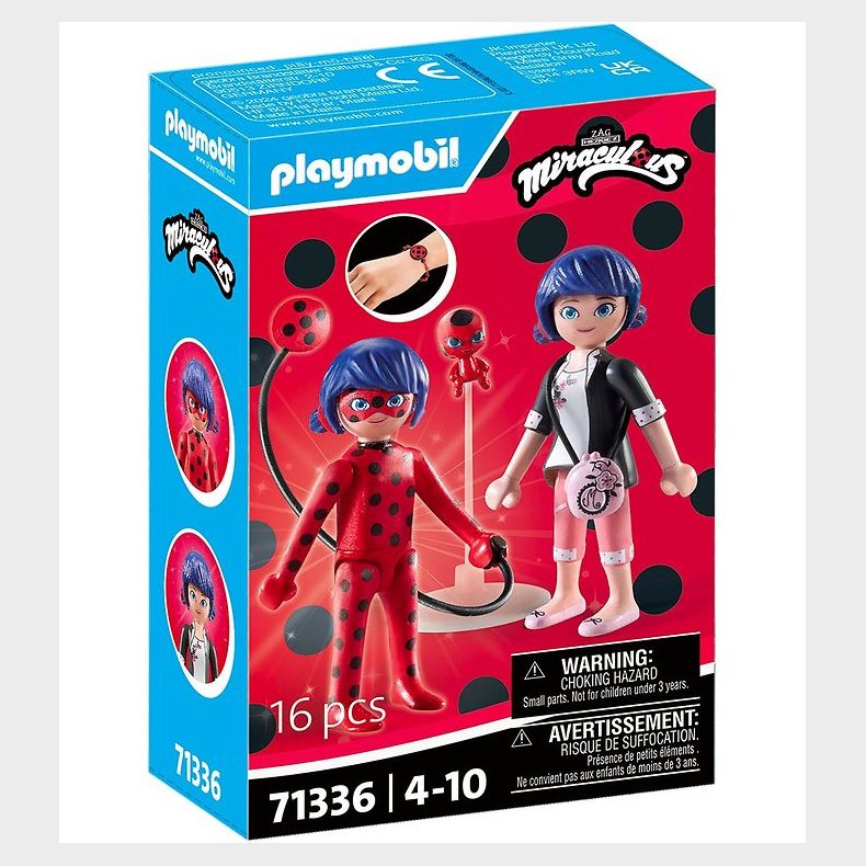 Playmobil Miraculous - Marinette &amp; Ladybug - 71336 - 16 Dele