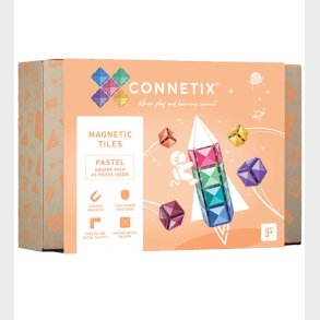 Connetix Magnetst - 40 dele - Pastel Square Expansion Pack