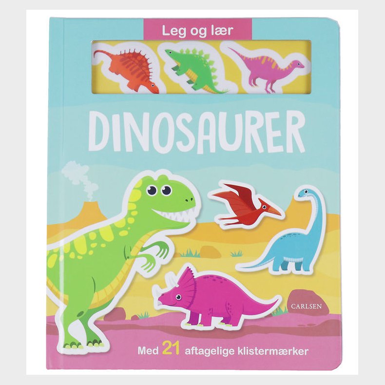 Forlaget Carlsen Klistermrkebog - Leg Og Lr - Dinosaurer - Dan