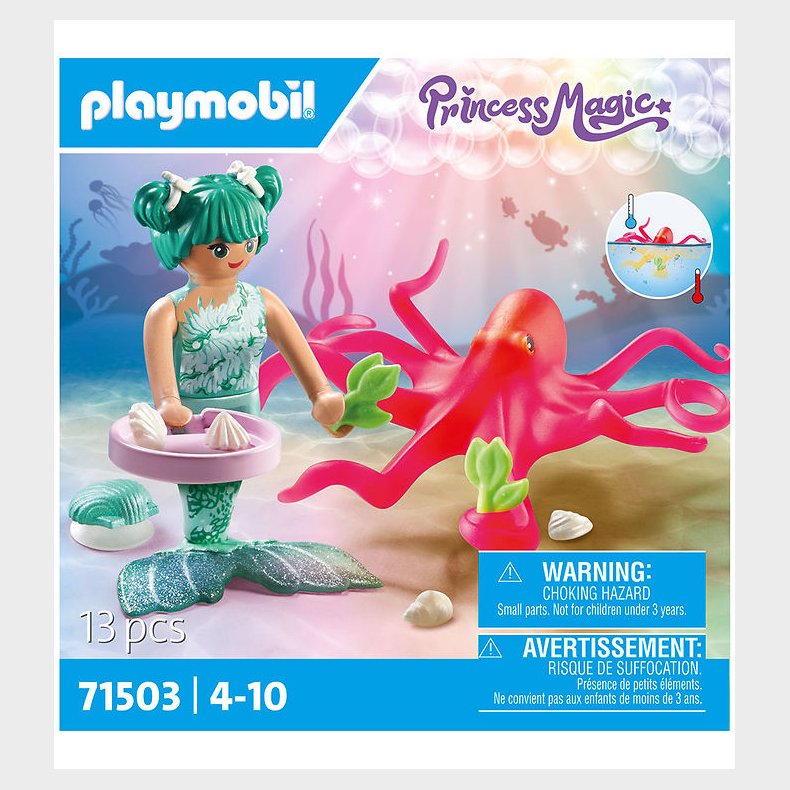 Playmobil Princess Magic - Havfrue m. Blksprutte - 71503 - 13 D