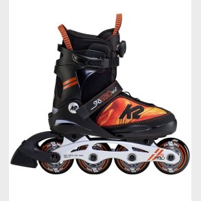 K2 Rulleskjter - Hero Boa Alu - Sort/Rd/Orange