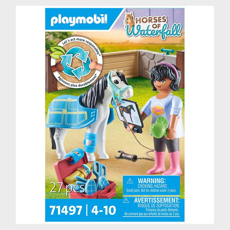 Playmobil Horses Of Waterfall - Hesteterapeut - 71497 - 27 dele