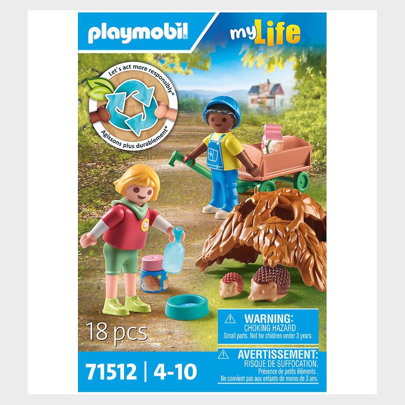 Playmobil My Life - Pleje af Pindsvinefamilien - 71512 - 18 Dele