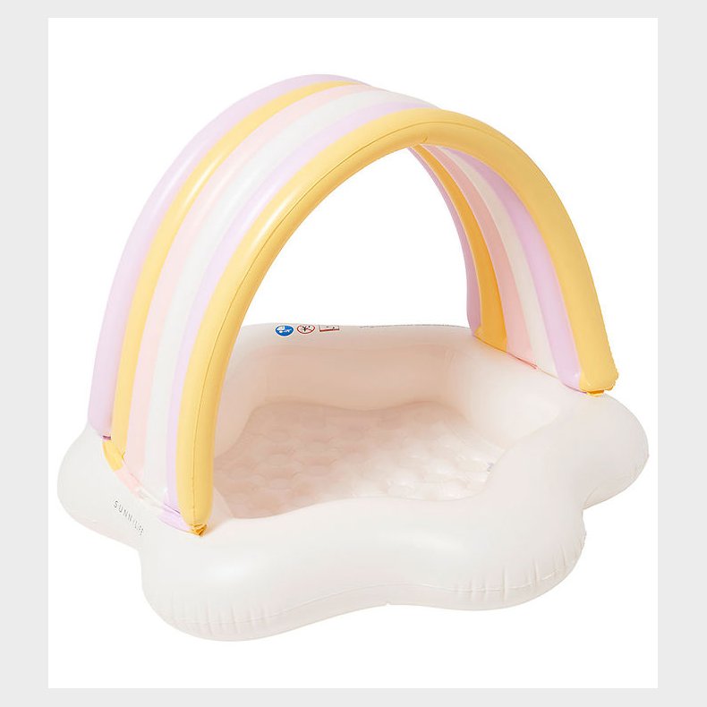 SunnyLife Badebassin m. Skygge - 120x90 cm - Princess Swan Mult