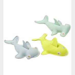 SunnyLife Dykkervgte - 3-pak - Salty The Shark - Aqua Neon Yell