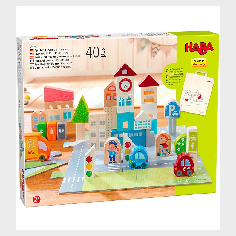 Haba Play World Puslespil - 40 Dele