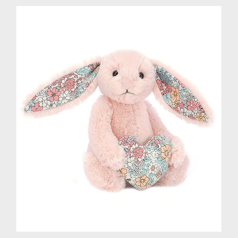 Jellycat Bamse - 15x8 cm - Blossom Heart Bunny - Blush