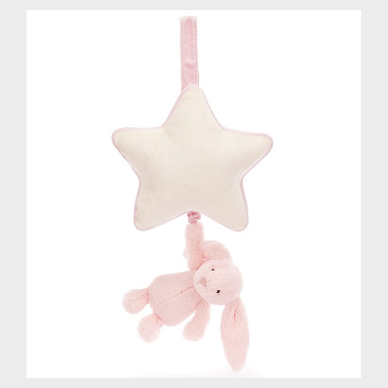 Jellycat Musikuro m. Stjerne - Bashful Bunny - Baby Pink