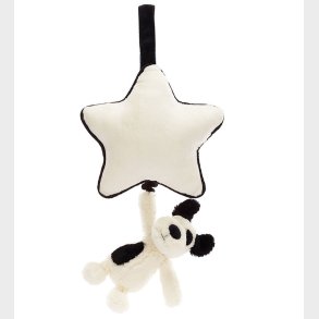 Jellycat Musikuro m. Stjerne - Bashful Black & Cream Puppy