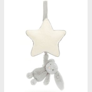 Jellycat Musikuro m. Stjerne - Bashful Bunny - Silver